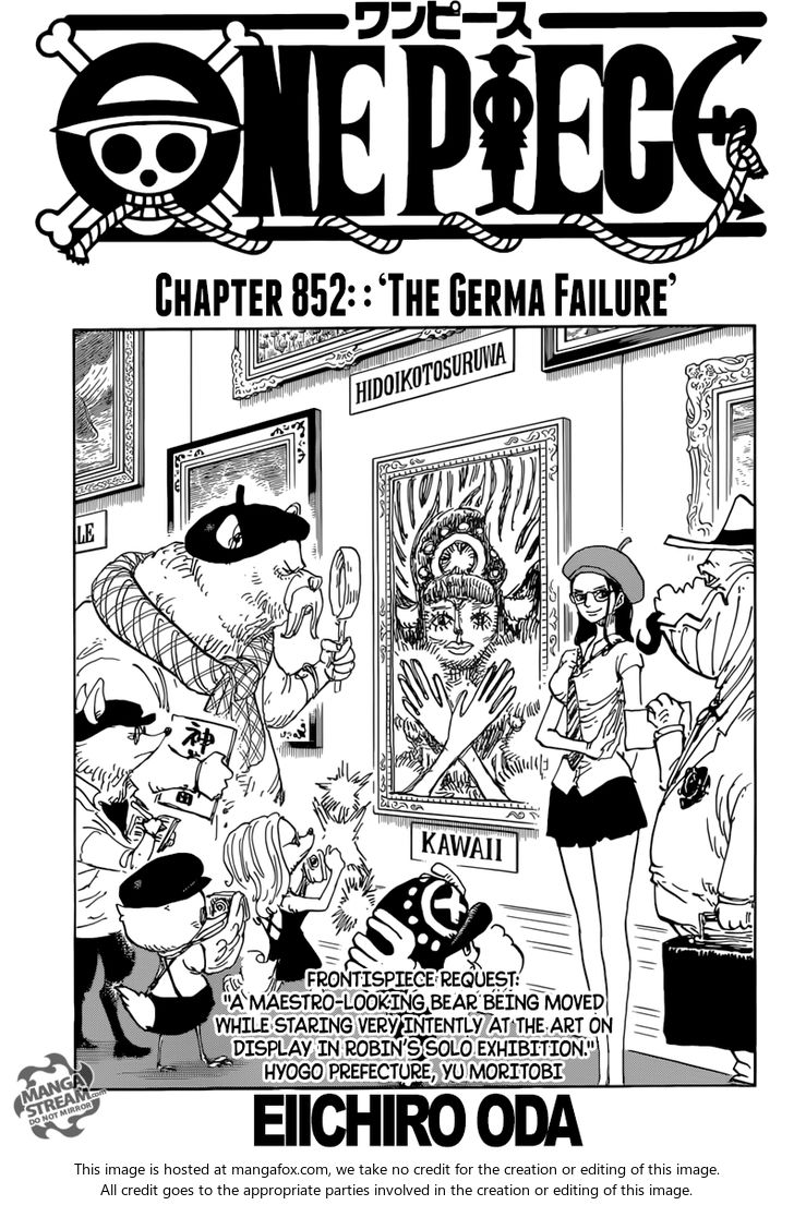 One Piece manga Chapter 852