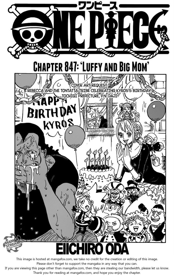 One Piece manga Chapter 847
