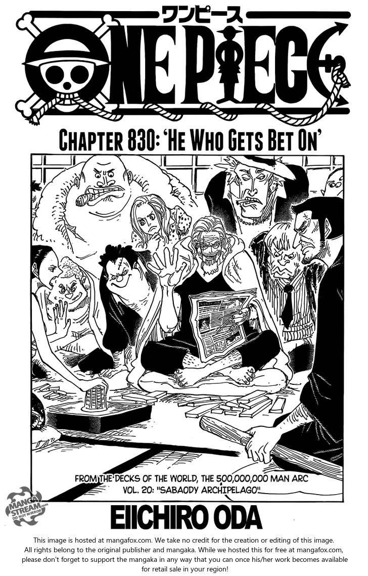 One Piece manga Chapter 830