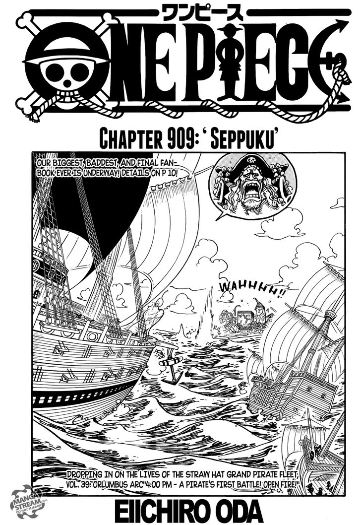 One Piece manga Chapter 909-seppuku