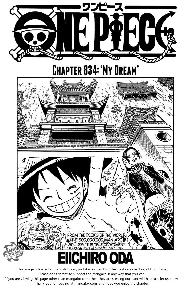 One Piece manga Chapter 834