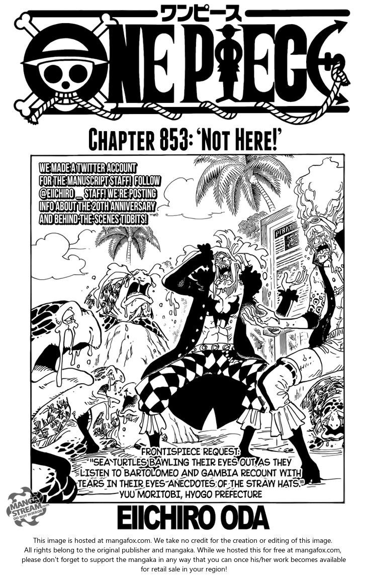 One Piece manga Chapter 853