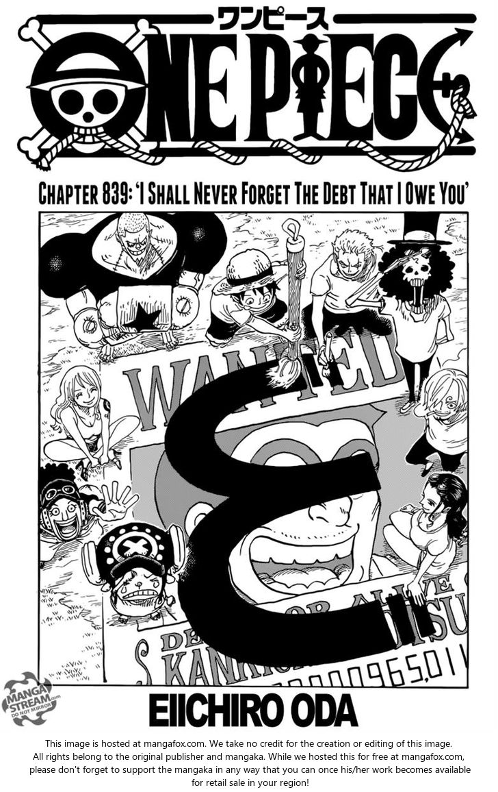 One Piece manga Chapter 839