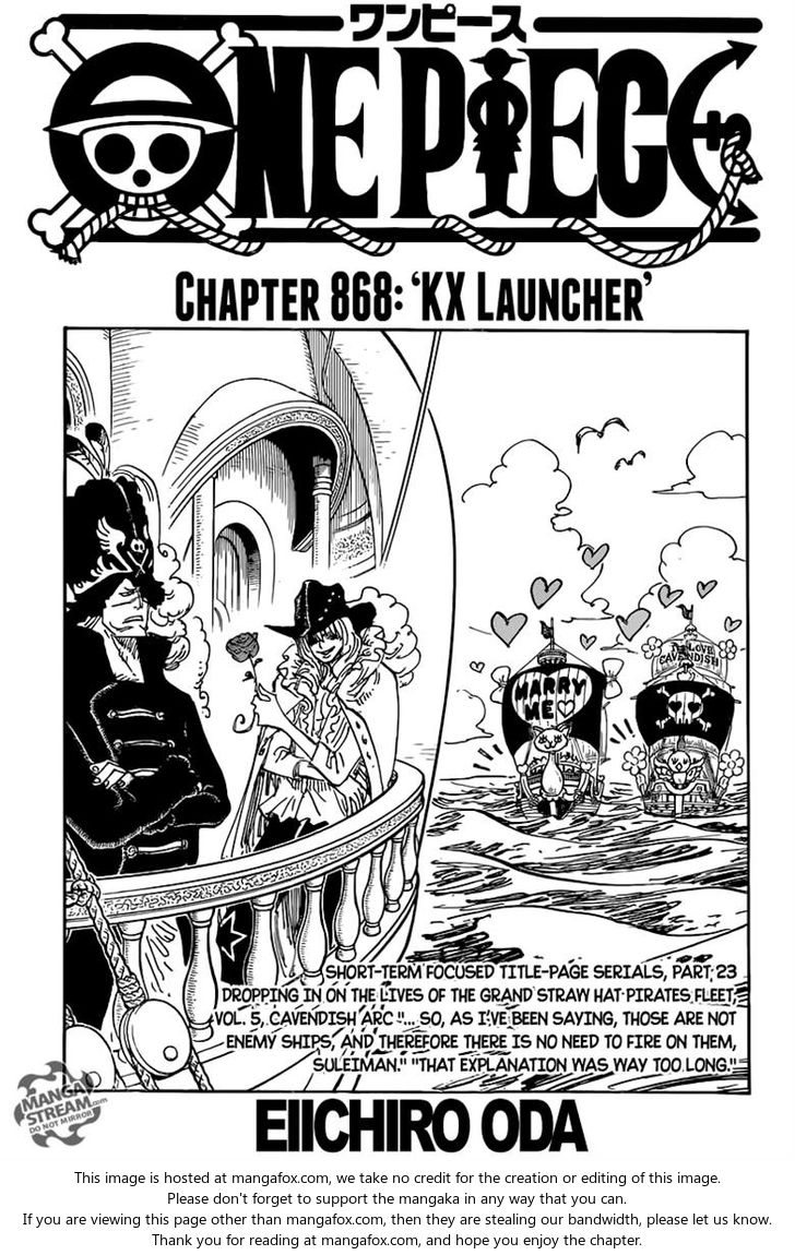 One Piece manga Chapter 868