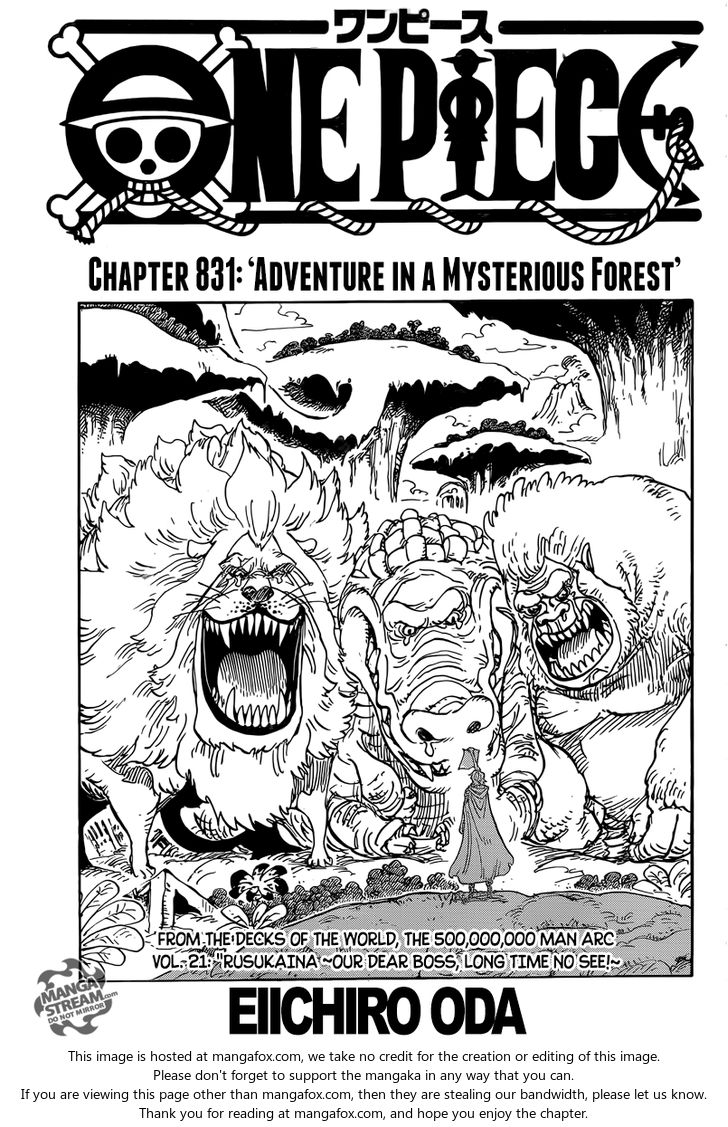 One Piece manga Chapter 831